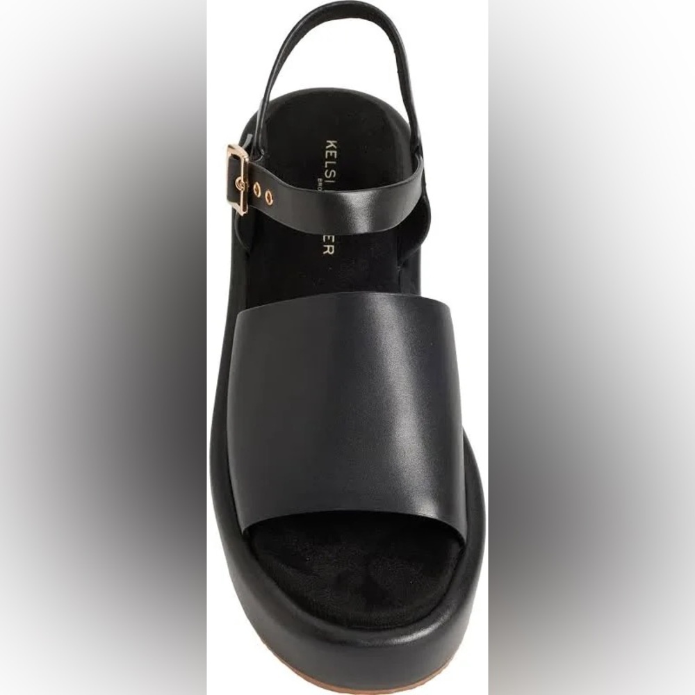 NEW! Kelsi Dagger Black Birdie Platform Sandals - Genuine Leather - Picture 3 of 14